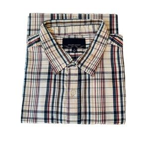 Phat Farm-Neutral Multicolor-Plaid-Button Up-Short Sleeve Shirt-U.S. 4XL-Used